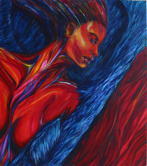 Wet Crimson Bed painting image